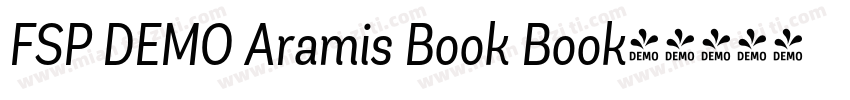 FSP DEMO Aramis Book Book字体转换